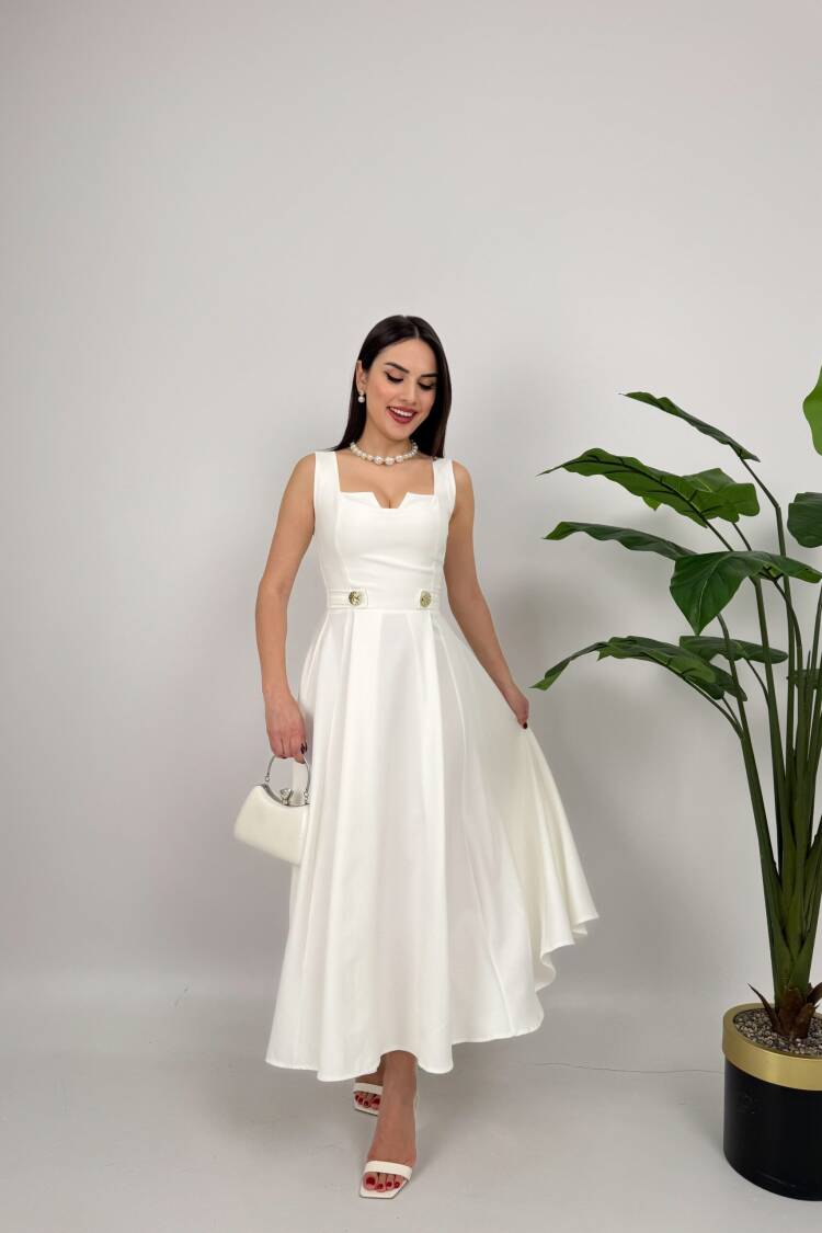 Belt Button Dress