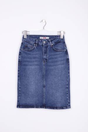 Medium Denim Skirt - Brand: XLove - Women's Clothing Wholesale - Globality Store