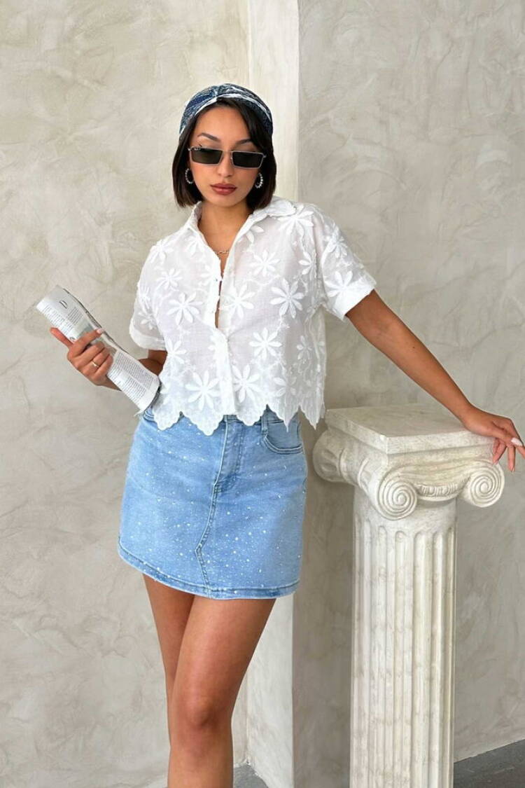Embroidered Shirt - Brand: Topshow - Women's Clothing Wholesale - Globality Store