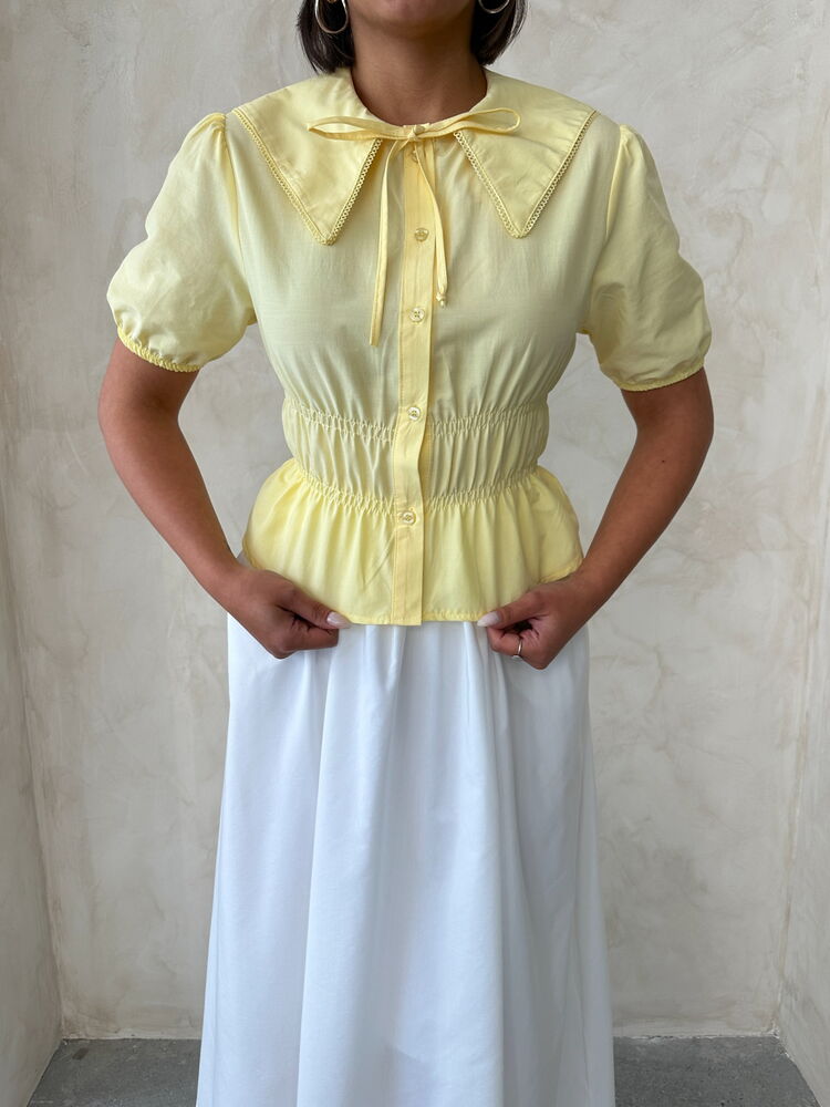 Collar Detailed Ruffle Shirt