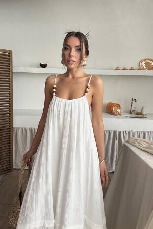 WholesaleStrappy Mueslin Dress - Brand: Elisa - Women's Clothing Wholesale - Globality Store