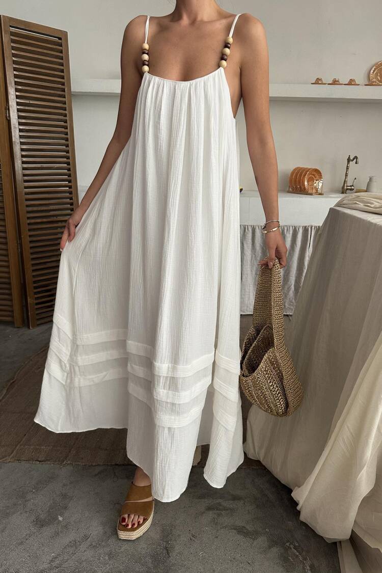 WholesaleStrappy Mueslin Dress