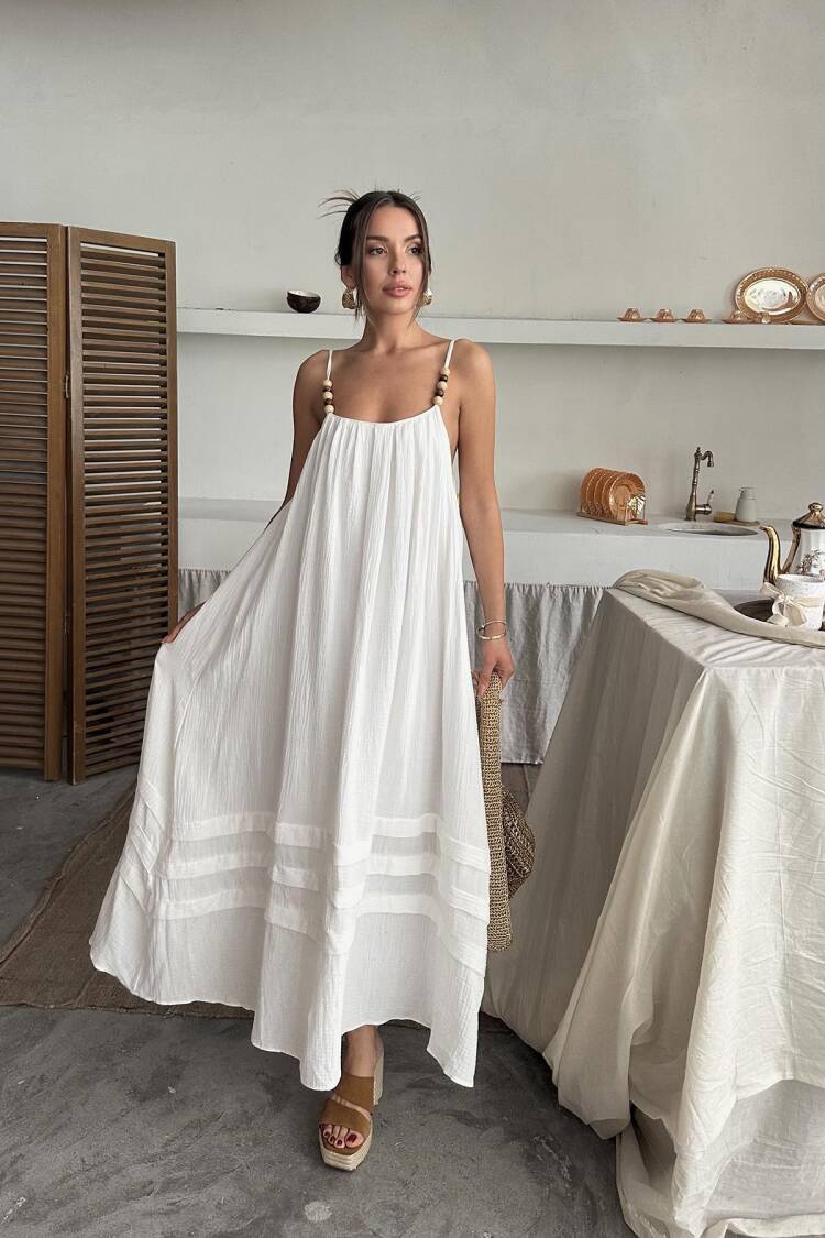 WholesaleStrappy Mueslin Dress - Brand: Elisa - Women's Clothing Wholesale - Globality Store