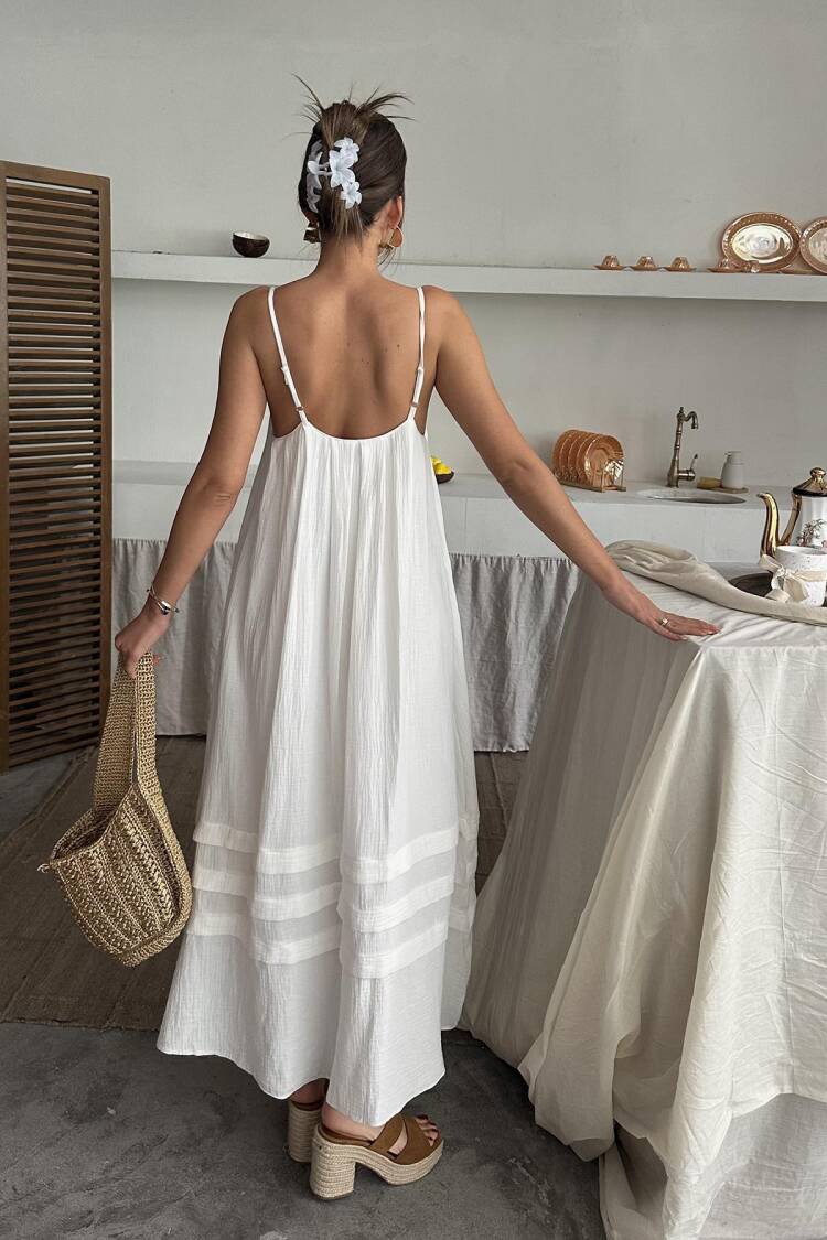 WholesaleStrappy Mueslin Dress
