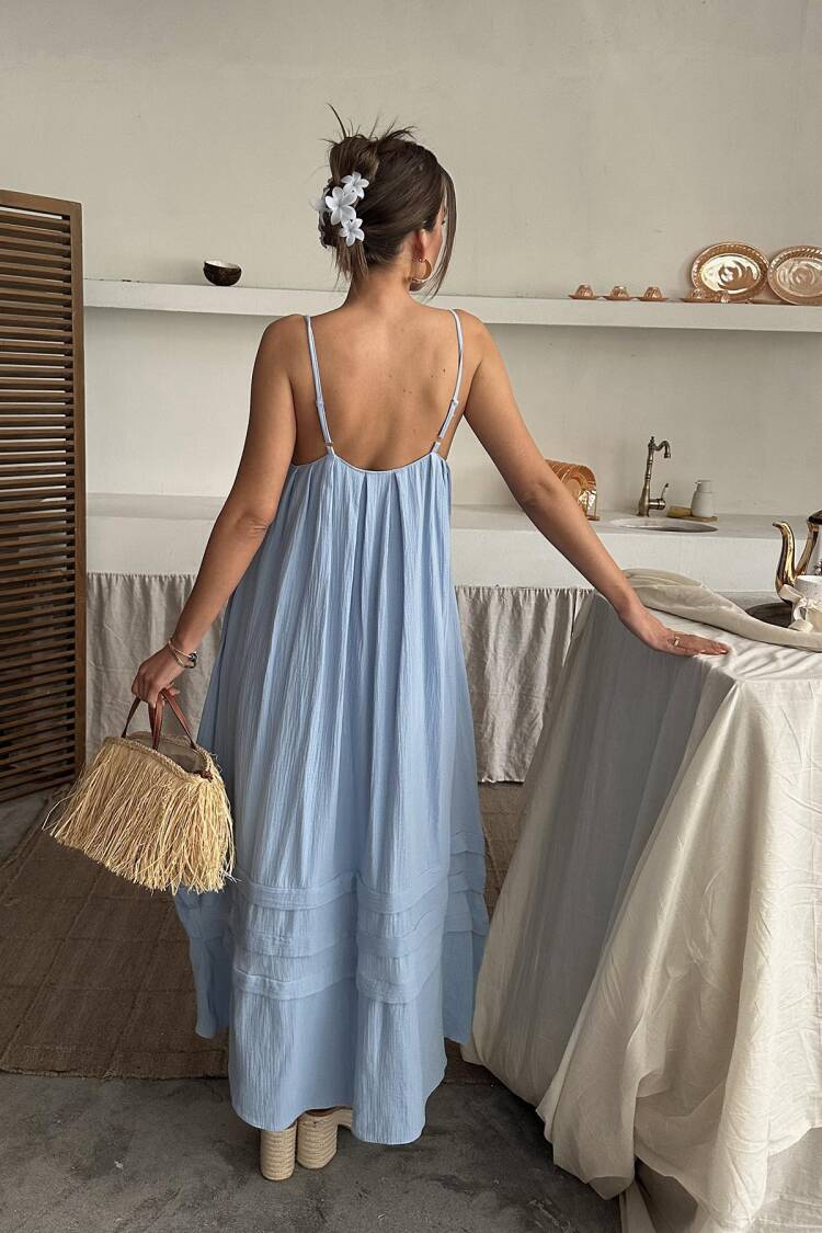 WholesaleStrappy Mueslin Dress
