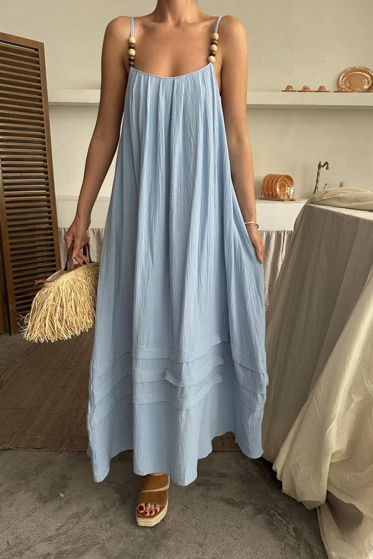 WholesaleStrappy Mueslin Dress