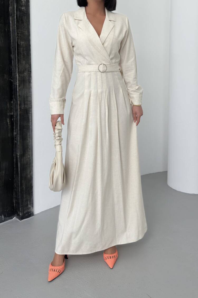 Linen Dress With Belt