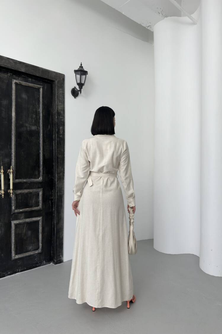 Linen Dress With Belt