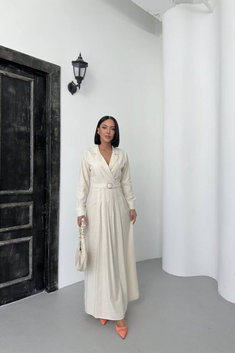 Linen Dress With Belt