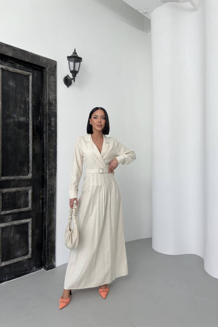 Linen Dress With Belt