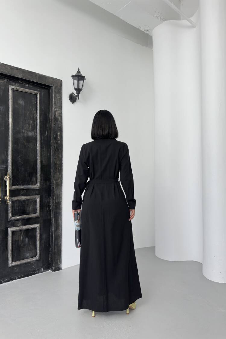 Linen Dress With Belt