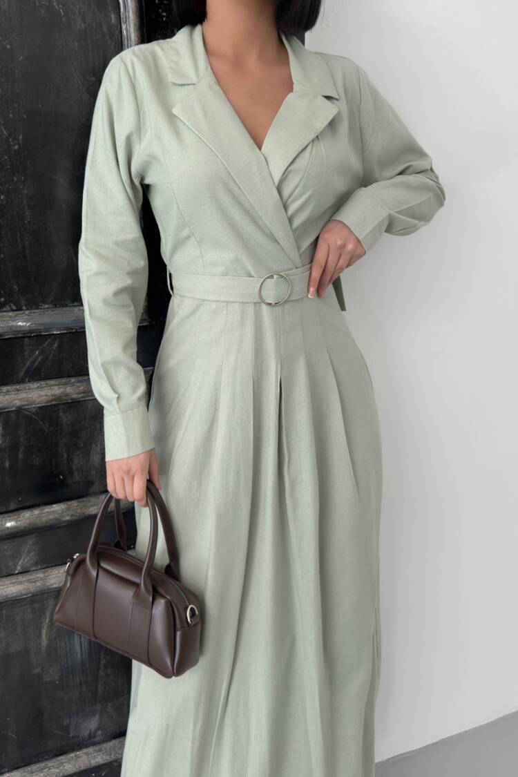 Linen Dress With Belt