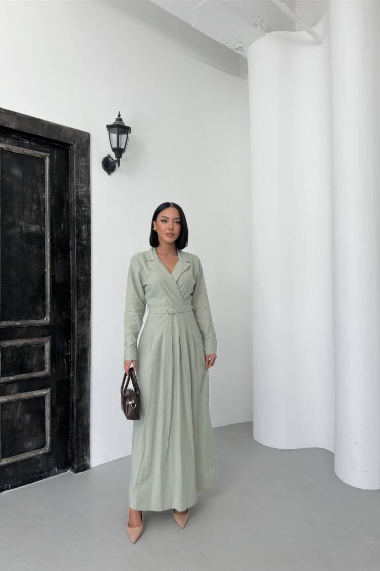 Linen Dress With Belt