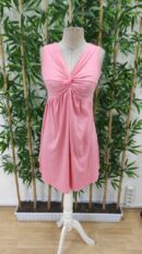 Women's Strappy V-Neck Front Knot Detailed Viscose Dress - Brand: Janes - Women's Clothing Wholesale - Globality Store