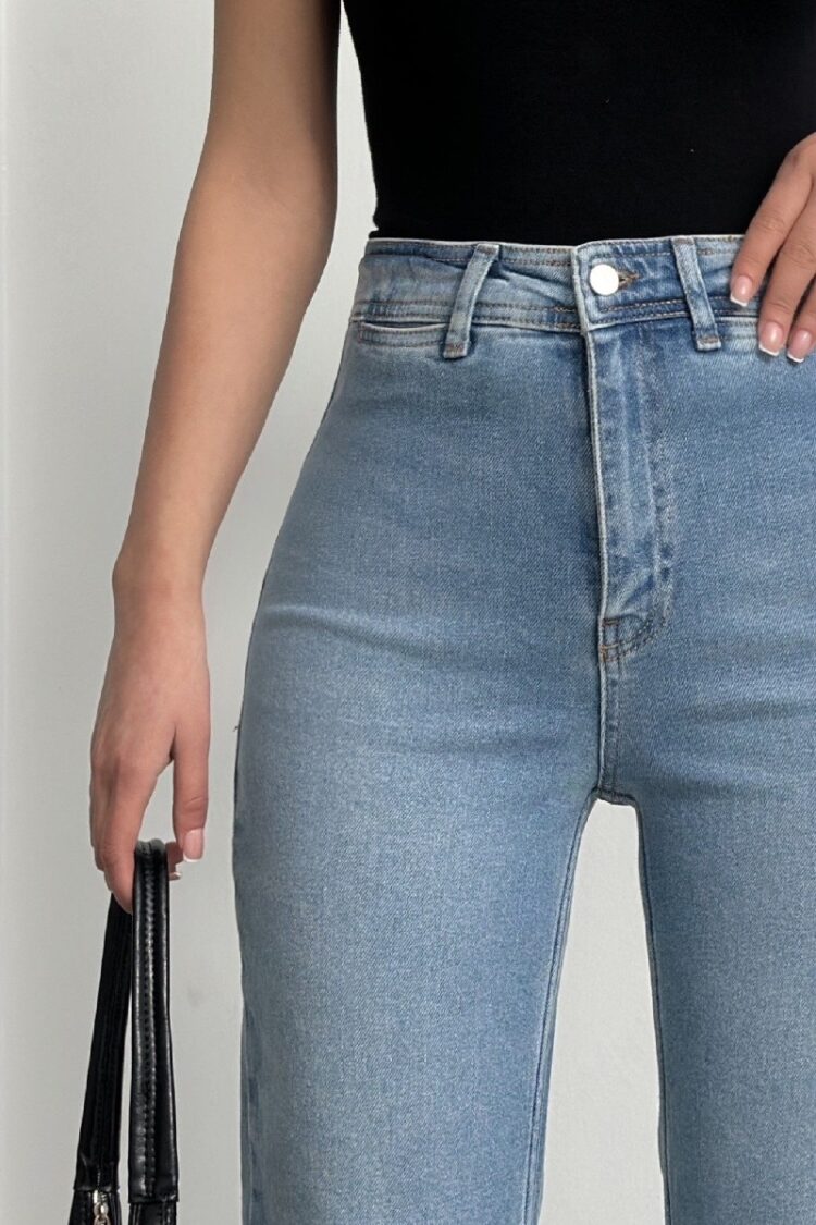 Pocket Detailed Palazzo Jeans