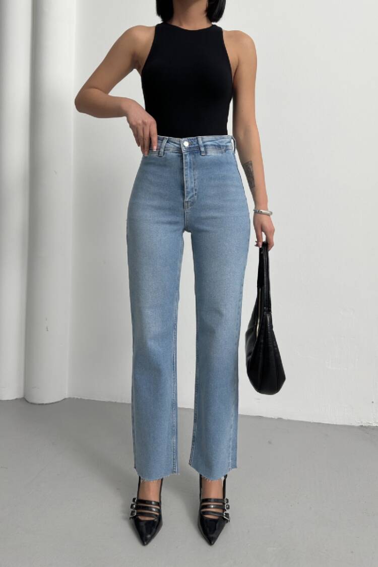 Pocket Detailed Palazzo Jeans