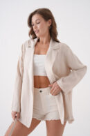 Lace Detailed Unlined Modal Jacket 29081 - Brand: First Angels - Women's Clothing Wholesale - Globality Store