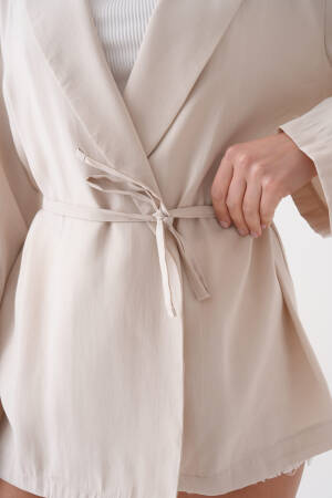 Lace Detailed Unlined Modal Jacket 29081 - Brand: First Angels - Women's Clothing Wholesale - Globality Store