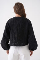 Creamy Chiffon Patterned Organza Blouse 29101 - Brand: First Angels - Women's Clothing Wholesale - Globality Store