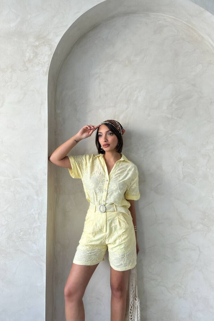 Embroidered Voile Shirt