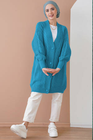 Hijab Knitwear Cardigan - B.blue - Brand: Bigdart - Women's Clothing Wholesale - Globality Store