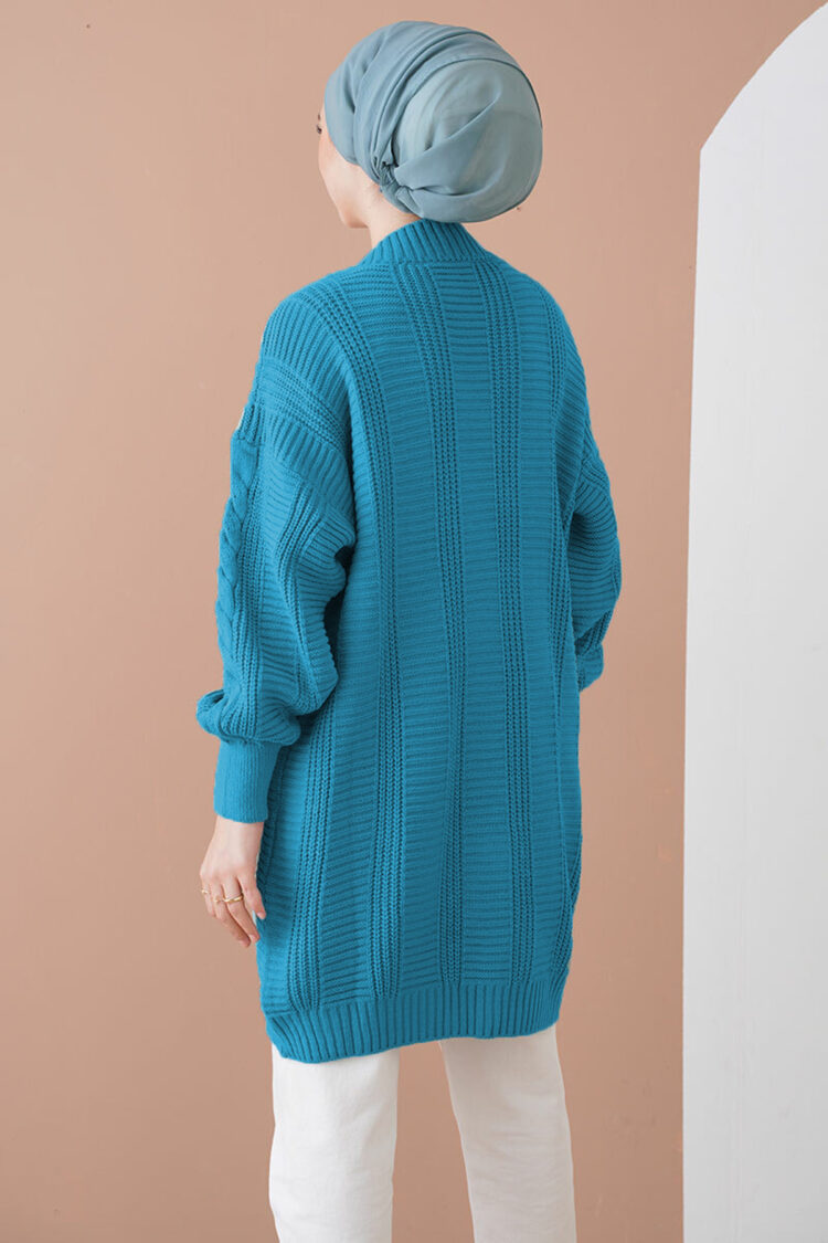 Hijab Knitwear Cardigan - B.blue