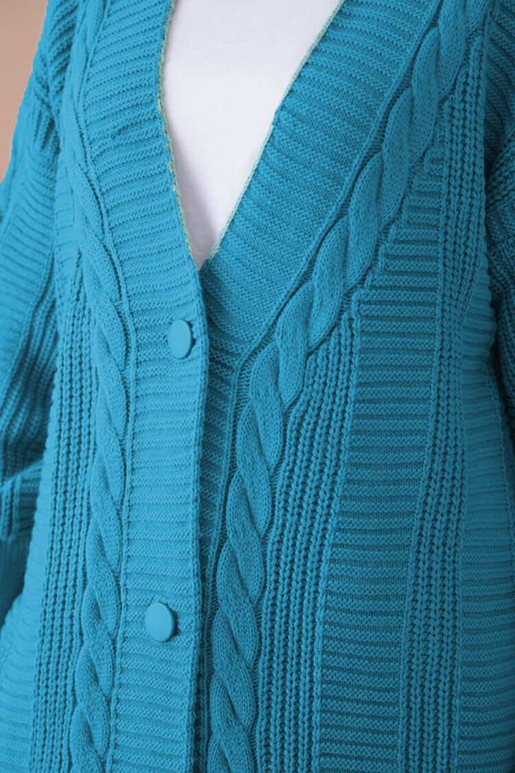Hijab Knitwear Cardigan - B.blue