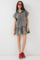 Short Denim Dress 2530 - Smoked - Brand: Bigdart - Women's Clothing Wholesale - Globality Store