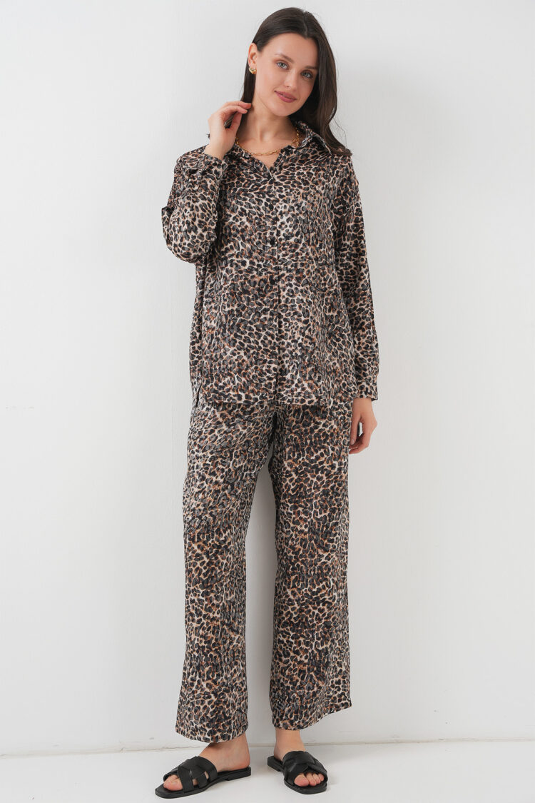 Leopard Print Bottom Suit - C.Brown - Brand: Bigdart - Women's Clothing Wholesale - Globality Store