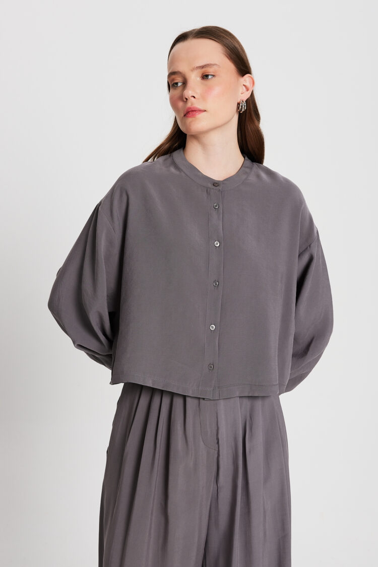 100% Modal Dominant Collar Short Shirt 29147 - Brand: First Angels - Women's Clothing Wholesale - Globality Store