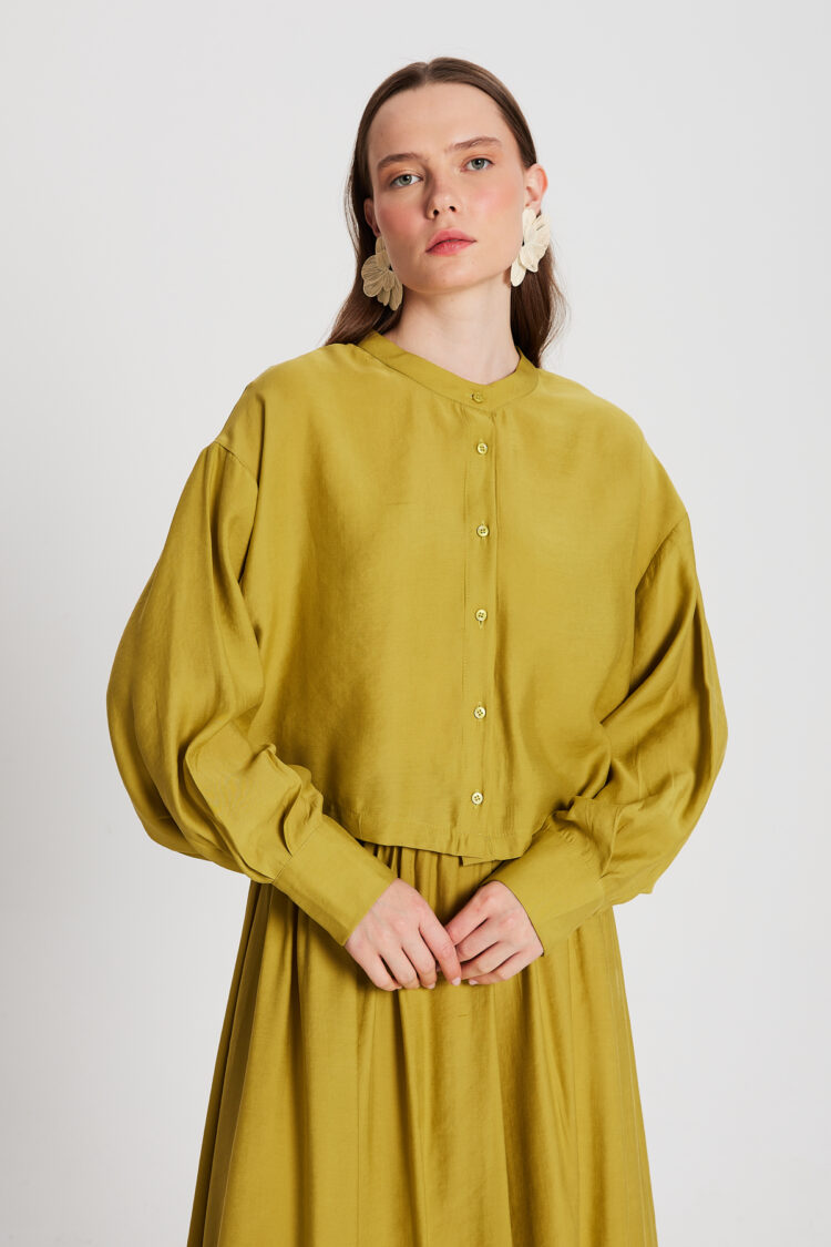 Oil100% Modal Dominant Collar Short Shirt 29147 - Brand: First Angels - Women's Clothing Wholesale - Globality Store