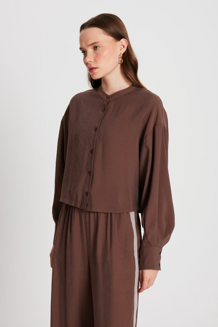 100% Modal Dominant Collar Short Shirt 29147