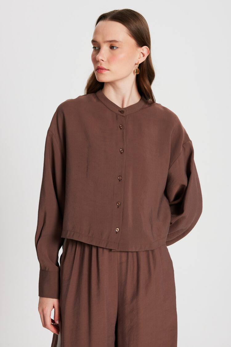 100% Modal Dominant Collar Short Shirt 29147