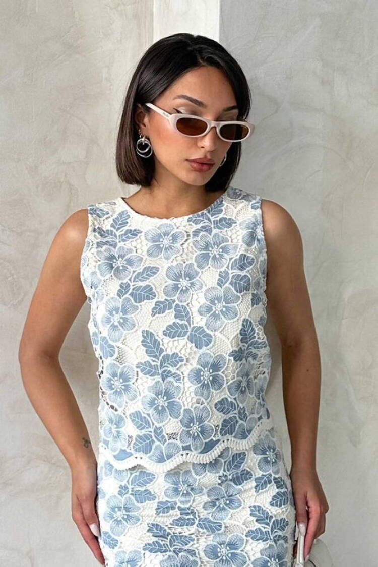 Lace Sleeveless Blouse - Brand: Topshow - Women's Clothing Wholesale - Globality Store