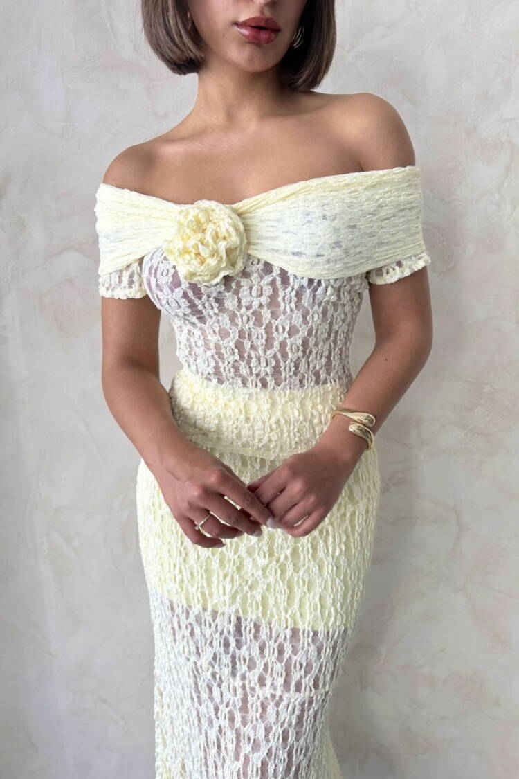 Rose Detailed Lace Blouse