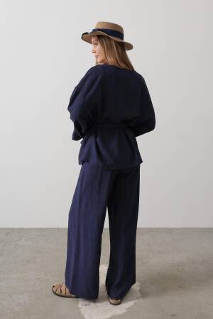 Tie Waist Tunic And Tie Waist Trousers Set - Brand: Reyon - Women's Clothing Wholesale - Globality Store