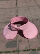 Wide Top Open Straw Visor Hat With Bow - Brand: Axesoire - Women's Clothing Wholesale - Globality Store