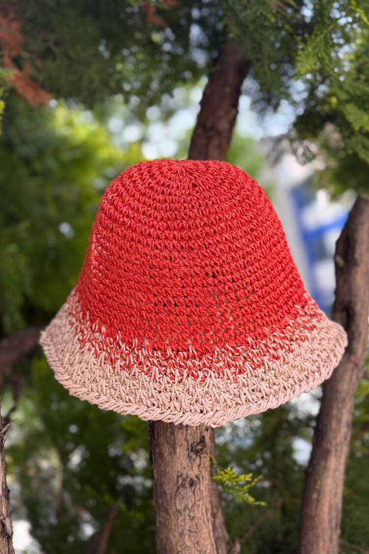 Hand-Knitted Straw Hat - Brand: Axesoire - Women's Clothing Wholesale - Globality Store