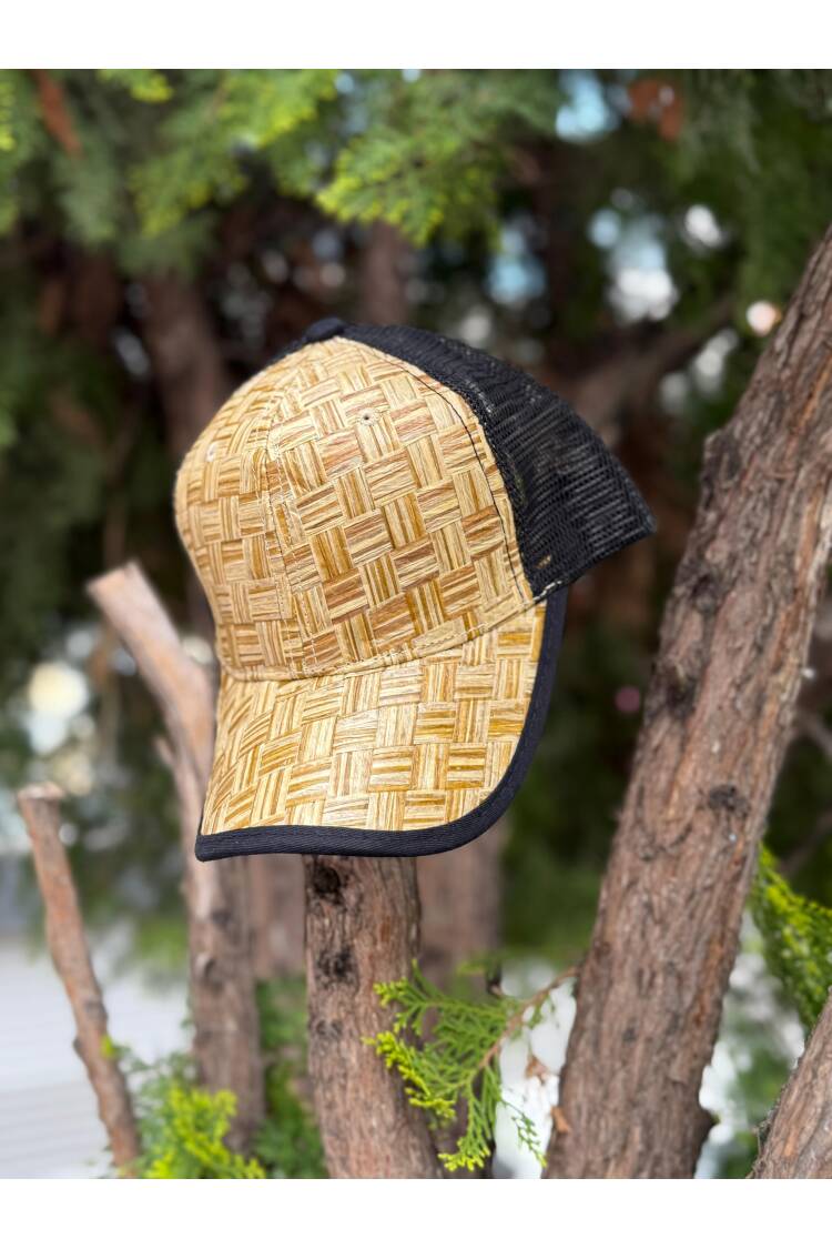 Straw Cap Hat - Camel