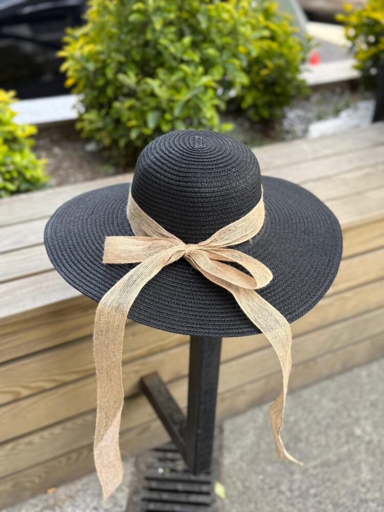Wide Straw Hat With Jute Rope Bow - Brand: Axesoire - Women's Clothing Wholesale - Globality Store