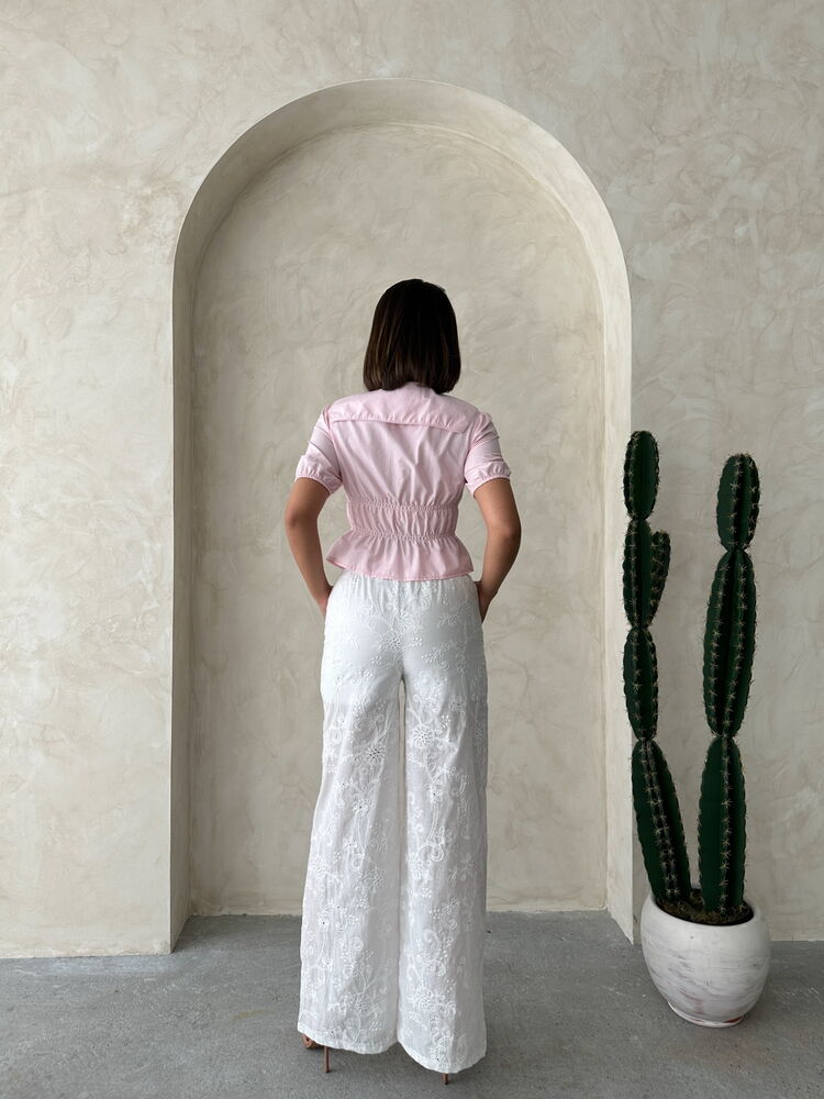 Collar Detailed Ruffle Shirt
