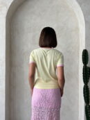 Embroidered T-Shirt - Yellow - Brand: Topshow - Women's Clothing Wholesale - Globality Store