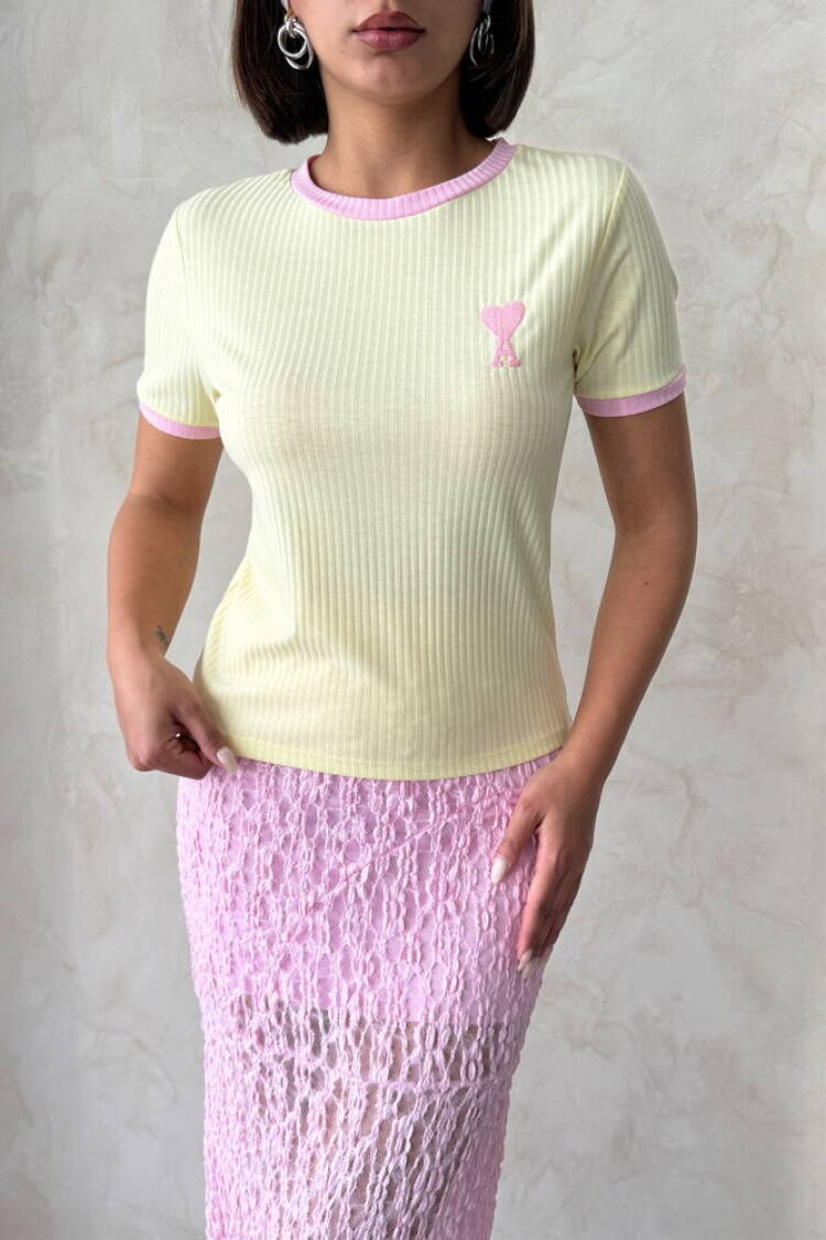 Embroidered T-Shirt - Yellow