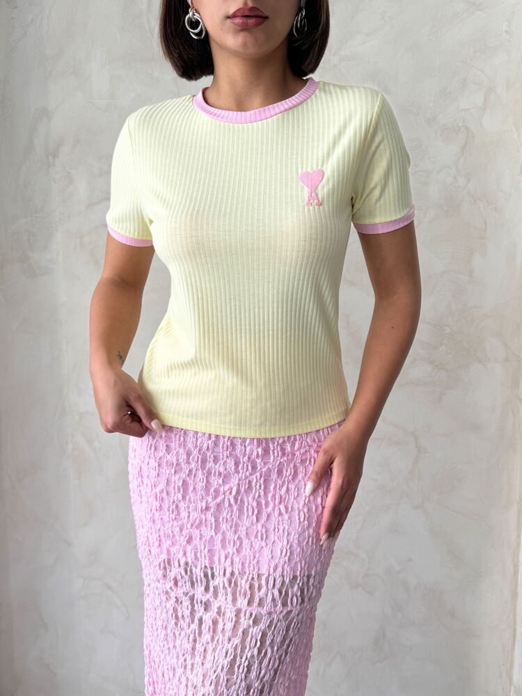 Embroidered T-Shirt - Yellow