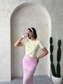 Embroidered T-Shirt - Yellow - Brand: Topshow - Women's Clothing Wholesale - Globality Store