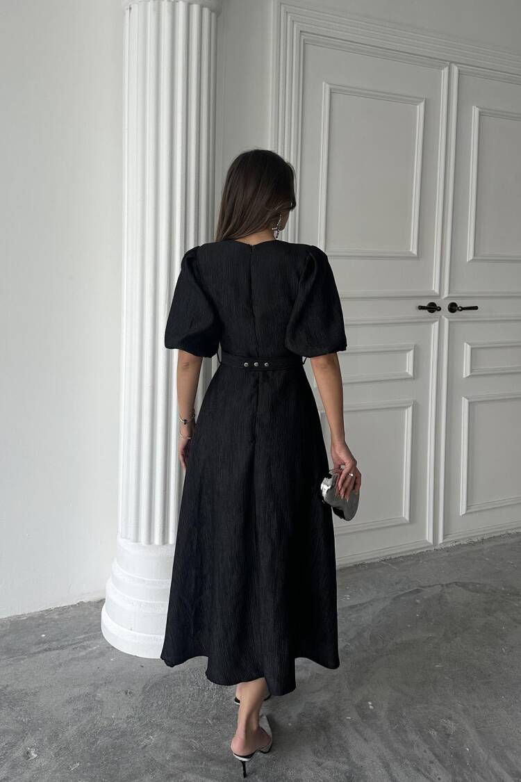 WholesaleSparkling Belted Double-breasted Dress