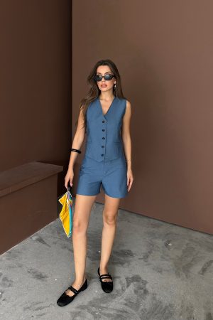Tencel Vest - Shorts Set - Brand: Ello - Women's Clothing Wholesale - Globality Store