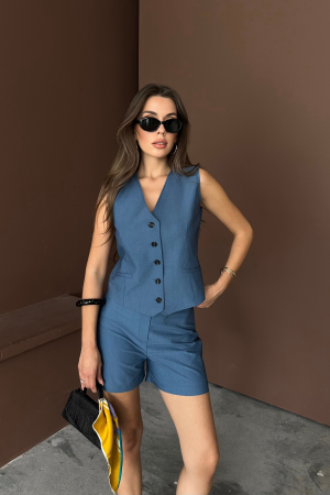 Tencel Vest - Shorts Set - Brand: Ello - Women's Clothing Wholesale - Globality Store