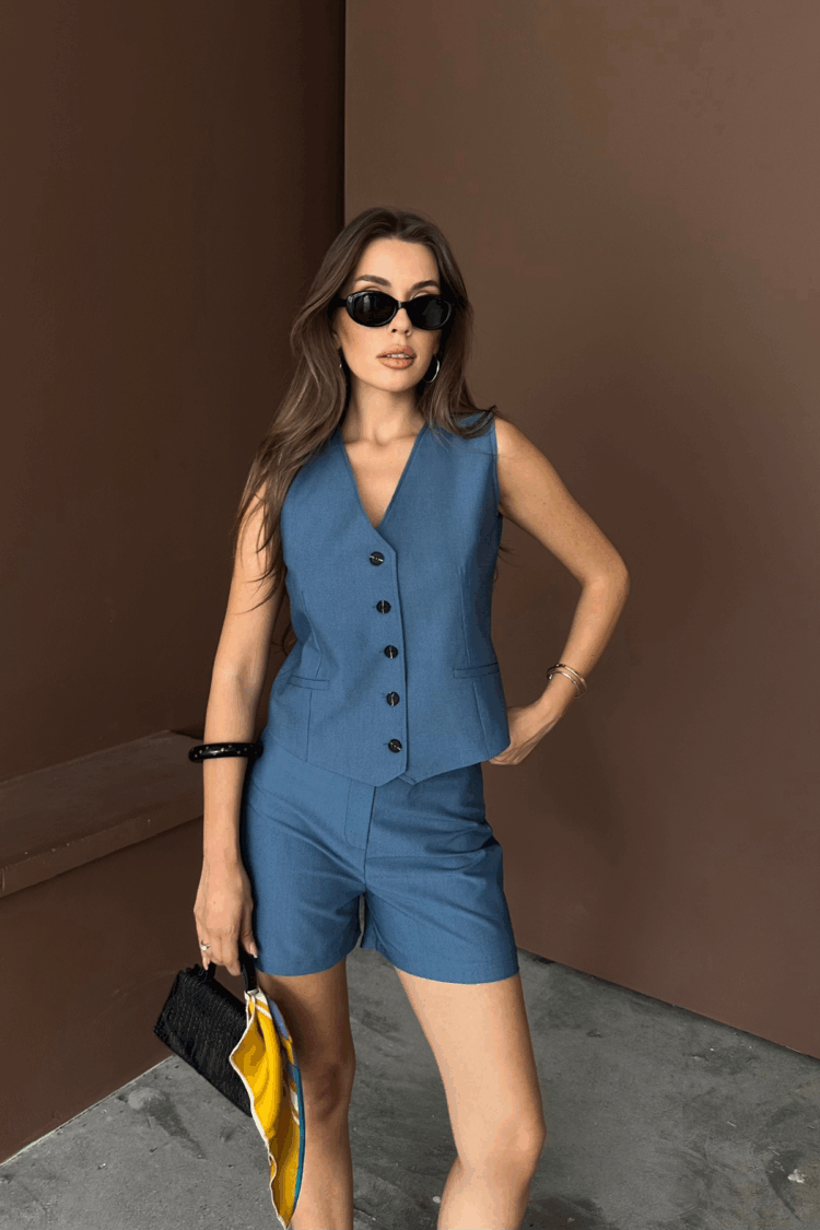 Tencel Vest - Shorts Set
