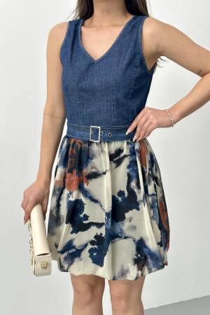Denim Dress With Balloon Skirt - Brand: STEPS - Women's Clothing Wholesale - Globality Store